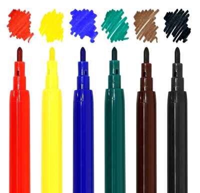 Фломастеры классические 6 цв. круглый корпус, арт. ФЛВ06КР, производитель ФАРМ, ISBN 460-2-72309-107-3№ 6