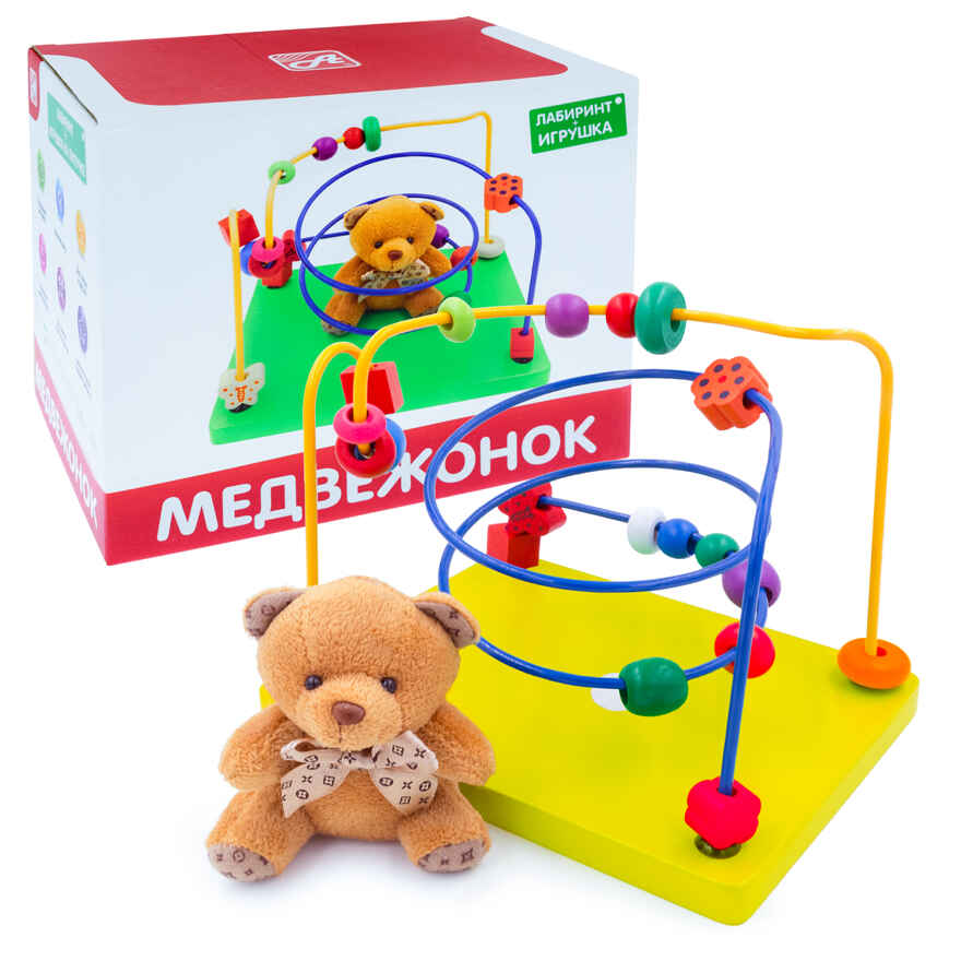 Лабиринт с игрушкой Медвежонок, арт. РДИ-Д1025а, производитель АНДАНТЕ, ISBN 466-5-27282-784-5, № 1