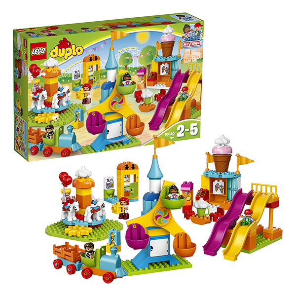 LEGO Duplo 10840 Большой парк аттракционов, производитель LEGO (ЛЕГО), ISBN 570-2-01586-997-3, № 1
