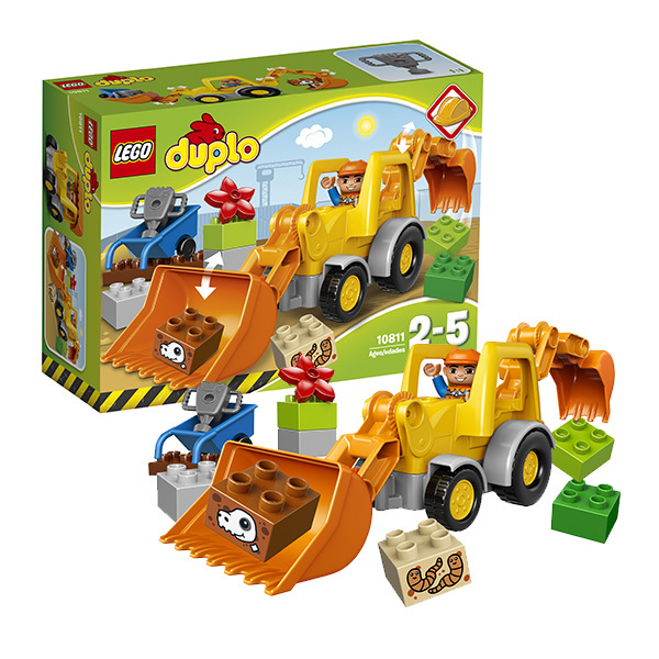 Конструктор LEGO DUPLO Экскаватор-погрузчик, арт.10811, производитель LEGO (ЛЕГО), ISBN 570-2-01559-938-2, № 1