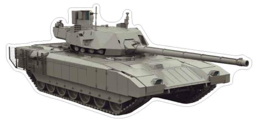 Вырубная фигурка. Военная техника. Танк Т-14 Армата. Двухсторонняя. М-15706, производитель Сфера ТЦ , ISBN 463-0-11204-056-2, № 1