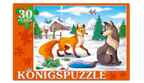Konigspuzzle. Пазлы 30 элементов. Лисичка-сестричка и серый волк арт. Пк30-9993, производитель Konigspuzzle (Кёнигспазл), ISBN 466-5-30319-993-4, № 1