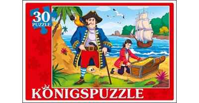 Konigspuzzle. Пазлы 30 элементов. Пиратский остров, арт. Пк30-5766, производитель Konigspuzzle (Кёнигспазл), ISBN 466-5-30315-766-8№ 1