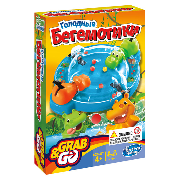 Игра &quot;Голодные бегемотики&quot; (Hasbro),арт.B1001, производитель Hasbro (Хасбро), ISBN 501-0-99489-063-6, № 1