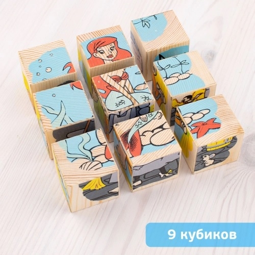 Кубики Герои сказок 9 штук, арт. 4444-2, производитель Томик, ISBN 460-7-05756-020-2, № 6
