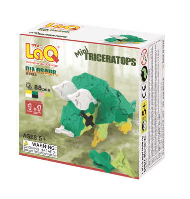 LAQ DINOSAUR WORLD MINI TRICERATOPS Конструктор, 88 деталей, производитель LAQ, ISBN 495-2-90700-178-8№ 1