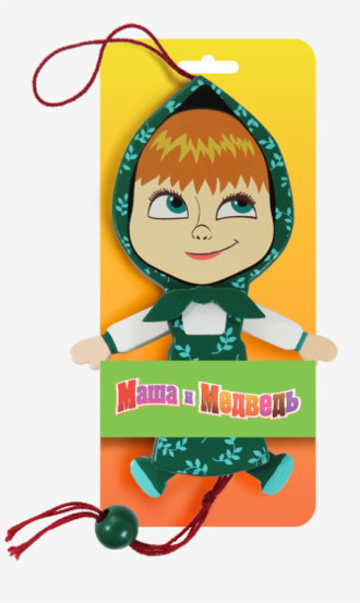 Игрушка деревянная Маша-дергунчик, зеленая, арт. 1977688770022, производитель Мельница, ISBN 197-7-68877-002-2, № 1