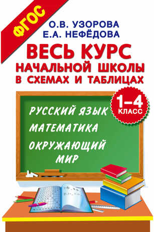 Весь курс начальной школы в схемах и таблицах. 1-4 класс. Русский язык, математика, окружающий мир. Узорова О.В., Нефедова Е.А. Школьный курс в схемах и таблицах, производитель АСТ , ISBN 978-5-17093-736-3№ 1