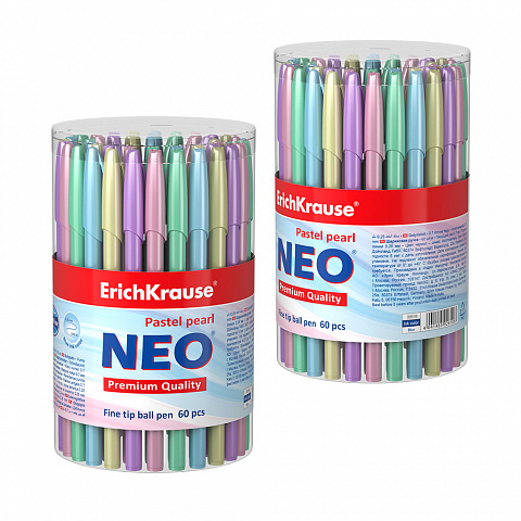 Ручка шариковая Neo® Pastel pearl, цвет чернил синий, арт. 55380, производитель ErichKrause® (Эрих Краузе), ISBN 404-1-48555-380-9, № 4