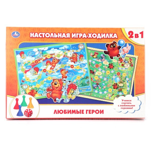 &quot;Винни-Пух идет в гости&quot; и &quot;Трям! Здравствуйте!&quot; настольная игра-ходилка 2-в-1 (Умка), арт.4690590079041, производитель Умка, ISBN 469-0-59007-904-1, № 1