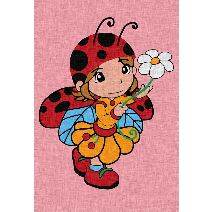 Картина по номерам 20х30 Девочка с ромашкой (8 цв.), арт. KHM0027, производитель СильверТойз, ISBN 466-0-01188-147-8, № 1