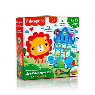 Игра-шнуровка Fisher-Price "Цветные домики", производитель Я РАСТУ ТОЙЗ, ISBN 482-0-23476-260-6 № 1