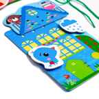 Игра-шнуровка Fisher-Price "Цветные домики", производитель Я РАСТУ ТОЙЗ, ISBN 482-0-23476-260-6, № 3