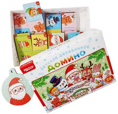 Нескучное домино Christmas holidays, арт.8601, производитель ТД БЭМБИ, ISBN 462-0-06536-659-8№ 3
