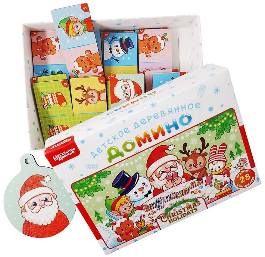 Нескучное домино Christmas holidays, арт.8601, производитель ТД БЭМБИ, ISBN 462-0-06536-659-8, № 3