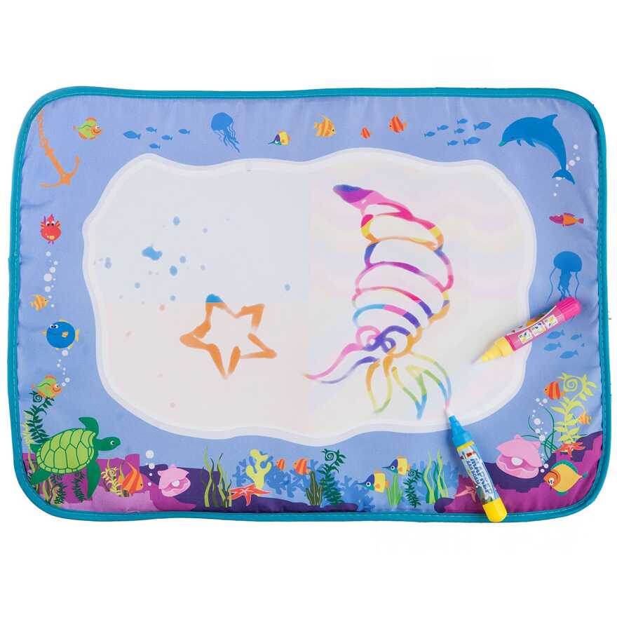 Коврик-водная многоразовая раскраска BONDIBON, МОРЕ, 2 ручки в наборе, 35х50 см., производитель Bondibon (Бондибон), ISBN 489-5-13602-993-5, № 2
