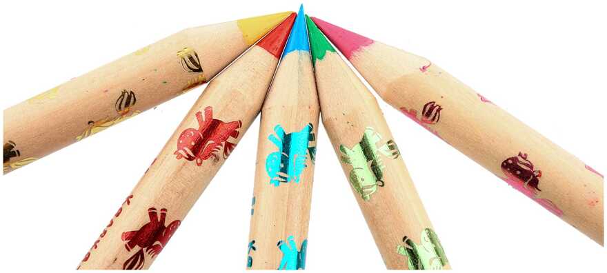 Набор акварельных цветных карандашей 12 цветов, утолщенные с точилкой, арт. КАМКМ12, производитель ФАРМ, ISBN 460-2-72310-211-3, № 3