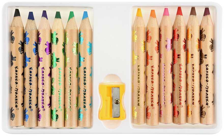 Набор акварельных цветных карандашей 12 цветов, утолщенные с точилкой, арт. КАМКМ12, производитель ФАРМ, ISBN 460-2-72310-211-3, № 9