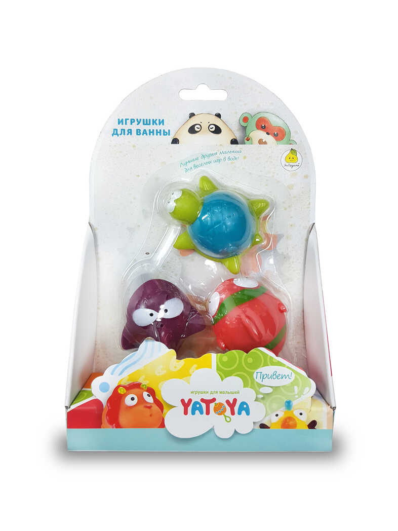 Игрушка для ванной &quot;Морские животные&quot; 3 шт (винил) YATOYA акула, рыбка, черепашка, производитель ЯиГрушка, ISBN 460-3-76416-612-6, № 1