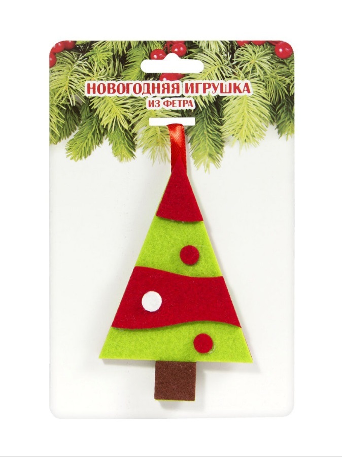 Ёлочная игрушка многослойная Ёлка, производитель Feltrica (Фелтриция), ISBN 462-7-10442-174-4, № 1