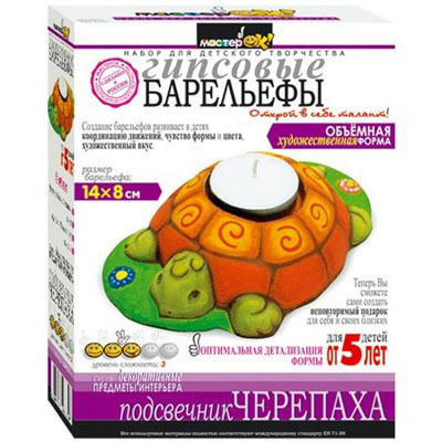 Черепаха  Барельеф гипс, производитель Стеллар, ISBN 460-7-03326-225-0, № 1