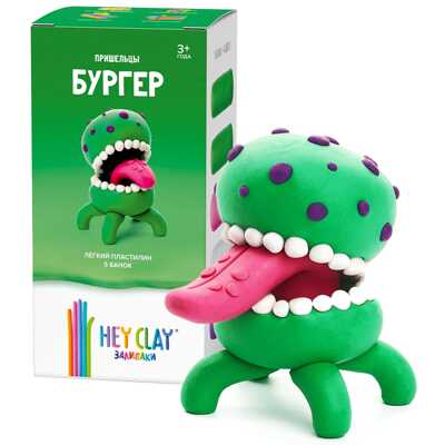 Легкий пластилин HEY CLAY Залипаки &quot;Бургер&quot;, производитель Hey Clay, ISBN 489-7-10524-027-3№ 3