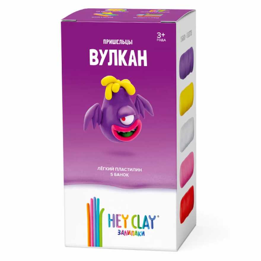 Легкий пластилин HEY CLAY Залипаки &quot;Вулкан&quot;, производитель Hey Clay, ISBN 489-7-10524-028-0, № 1