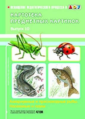 Картотека предметных картинок. Выпуск 10. Аквариумные и пресноводные рыбы. Насекомые и пауки., производитель Детство-Пресс , ISBN 978-5-89814-635-1№ 1