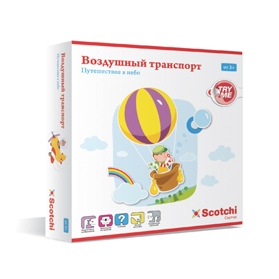 Игра настольная развивающая Scotchi &quot;Воздушный транспорт&quot;, арт.20016, производитель Scotchi, ISBN 729-0-01125-944-0, № 1