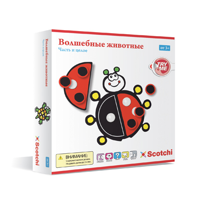 Игра настольная развивающая  Scotchi &quot;Волшебные животные. Часть и целое&quot;, арт.20001, производитель Scotchi, ISBN 729-0-01125-906-8, № 1