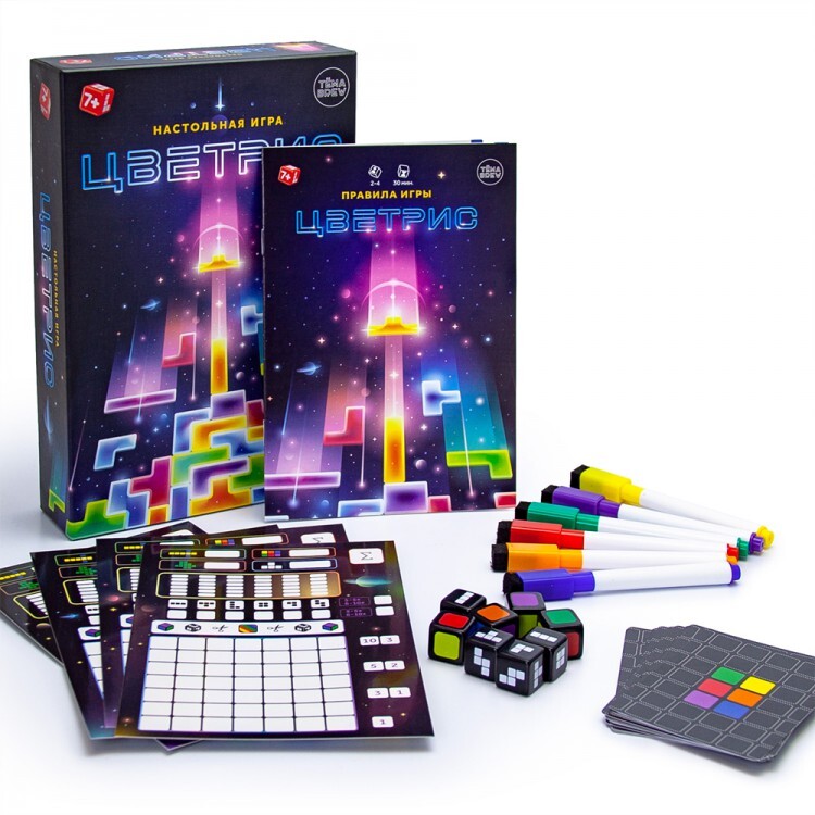 Игра настольная. Цветрис, производитель ND Play, ISBN 469-0-24122-543-8, № 5