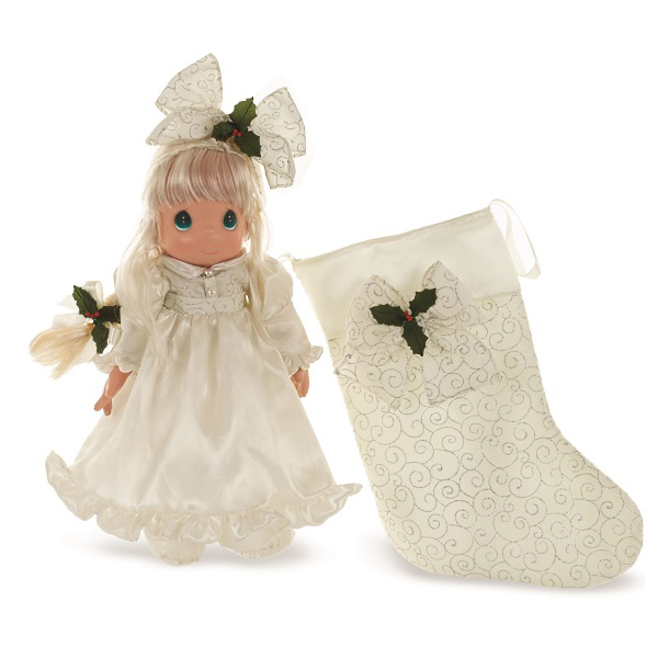 Кукла  Precious Moments Рождественский элегантный сапожок с куклой, 40 см, арт. 1219, производитель The Doll Maker, ISBN 73-2-53301-219-8, № 1