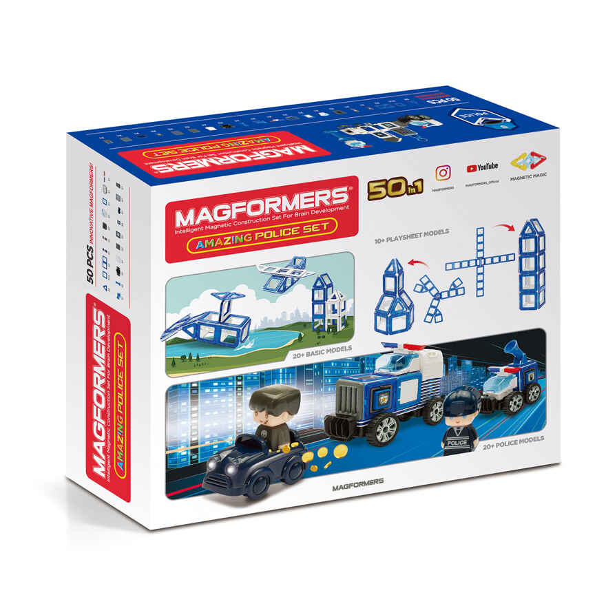 Магнитный конструктор Magformers &quot;Amazing Police Set&quot;, производитель Magformers (Магформерс), ISBN 73-0-65817-002-1, № 8