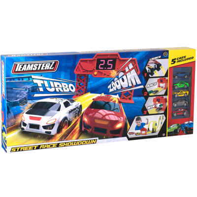 Игровой набор для детей Teamsterz &quot;Большая трасса STREET RACE S/DOWN с таймером и 5 машинками&quot;, арт. 1416443.00, производитель HTI (ЭйчТиАй), ISBN 505-0-81416-443-1№ 2