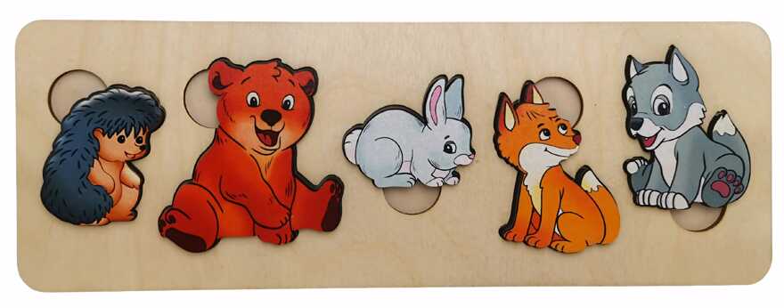 Рамка-вкладыш малая Дикие животные арт. 7995, производитель ТД БЭМБИ, ISBN 468-3-58254-037-7, № 1