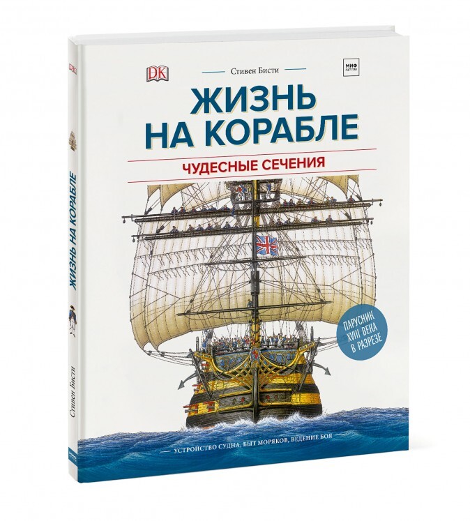 Жизнь на корабле. Чудесные сечения. Стивен Бисти, Ричард Плэтт, производитель Манн, Иванов и Фербер , ISBN 978-5-00117-700-5, № 1