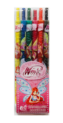 Карандаши восковые TITI-CP-6/W 6цв. пл/уп выкруч. TM Winx (24/288), производитель СервисТорг, ISBN 880-1-07691-029-1, № 1