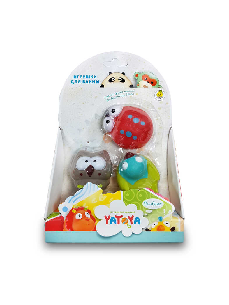 Игрушка для ванной &quot;Лесные жители&quot; 3 шт (винил) YATOYA божья коровка, птичка, сова, производитель ЯиГрушка, ISBN 460-3-76416-613-3, № 1