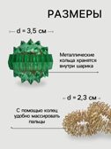 Массажер пластик универс Шарик с 2 кольцами зеленый пакет ОТ   10419981, производитель Sima-land (Сима-Ленд), ISBN 290-0-10419-981-6, № 4