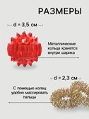 Массажер пластик универс Шарик с 2 кольцами красный пакет ОТ   10419978, производитель Sima-land (Сима-Ленд), ISBN 290-0-10419-978-6, № 4