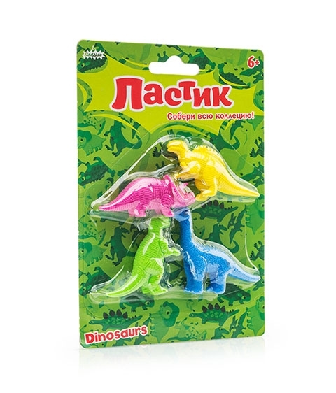 Набор Ластики на блистере Динозавры, арт. ERS2009, производитель BUMBARAM (БУМБАРАМ), ISBN 462-7-07977-425-8, № 1