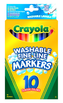 10 тонких фломастеров, производитель Crayola, ISBN 07-1-66207-866-9, № 1