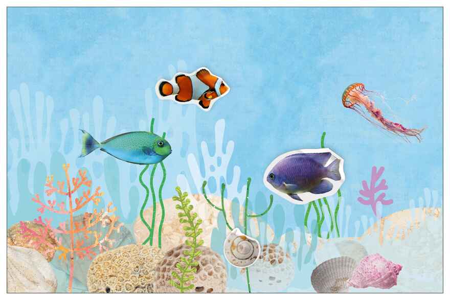 В море (Фотонаклейки), книжка с наклейками, производитель МОЗАИКА kids , ISBN 978-5-43154-565-8, № 4