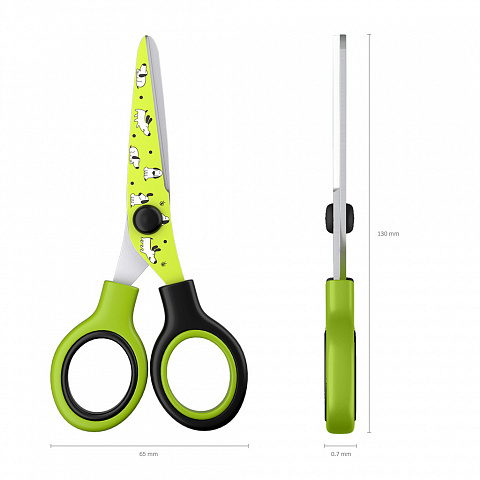 Ножницы Junior Decor Dogs с принтом на лезвиях, 13см , арт. 53206, производитель ErichKrause® (Эрих Краузе), ISBN 404-1-48553-206-4, № 2