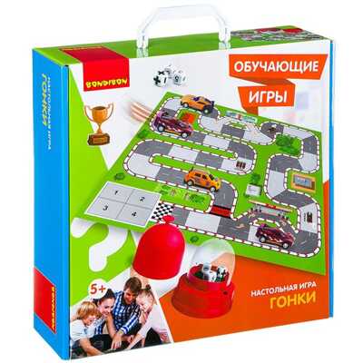 Обучающие игры Bondibon Настольная игра Гонки, арт. ВВ2421, производитель Bondibon (Бондибон), ISBN 489-5-13602-354-4№ 1