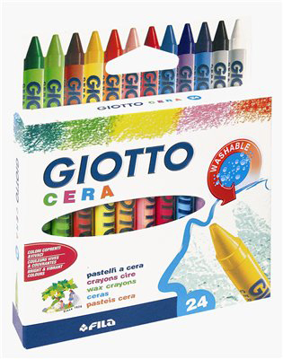 Giotto Восковые карандаши 24 цвета, арт. F282200/282200, производитель FILA S.p.A. (Фила), ISBN 800-0-82505-950-6, № 1