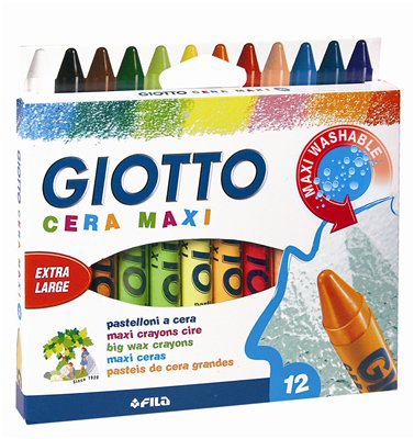 Giotto Восковые утолщенные карандаши 12 цветов, арт. F291200/291200, производитель FILA S.p.A. (Фила), ISBN 800-0-82529-120-3, № 1