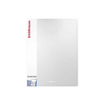 Папка файловая пластиковая с карманом на корешке Diamond Total White, с 20 карманами A4, белый, арт. 55150, производитель ErichKrause® (Эрих Краузе), ISBN 465-0-18455-150-6№ 3