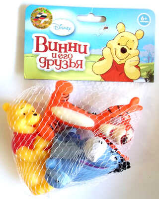 Игрушка для купания Играем вместе Disney (Винни+Тигруля+Ушастик), производитель Симбат, ISBN 461-0-00743-102-6№ 1