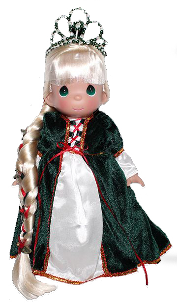 Кукла Precious Moments Рапунцель в зеленом, 30 см, арт. 8387, производитель The Doll Maker, ISBN 73-2-53308-387-7, № 1